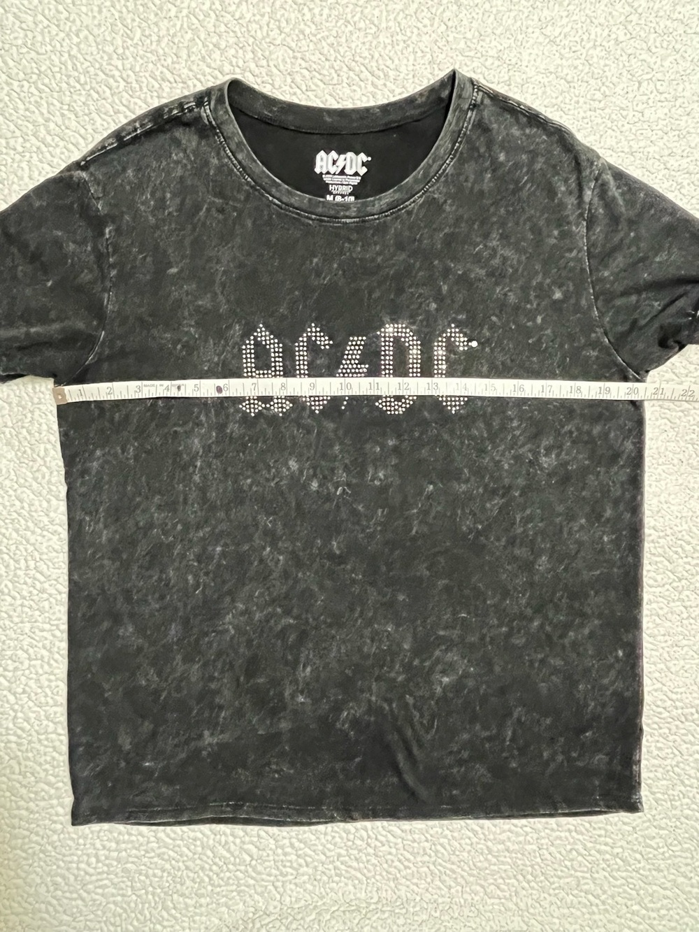 AC/DC Black Rhinestone Logo Tee - Picture 4 of 6